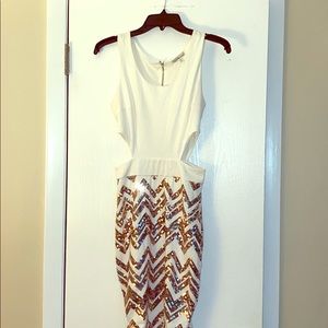 Body Con Dress with Side Cutouts